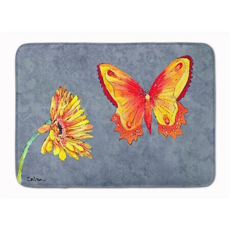 Carolines Treasures Carolines Treasures 8877RUG Gerber Daisy & Buttefly Machine Washable Memory Foam Mat 8877RUG